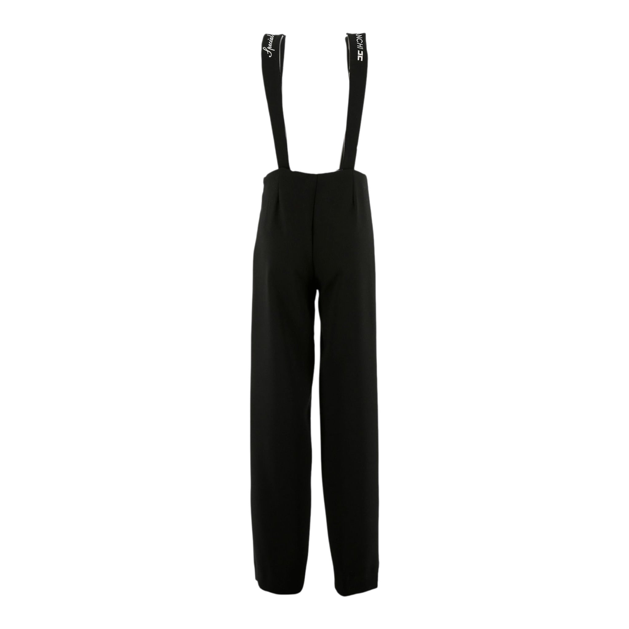 Elisabetta Franchi Pantalone tinta unita con Bretelle Nero per Bambina EFPA265 NERO ELISABETTA FRANCHI 