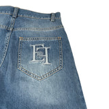 Elisabetta Franchi Jeans tinta unita con 5 Tasche Azzurro per Bambina EFPA290 AZZURRO ELISABETTA FRANCHI 