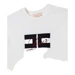 Elisabetta Franchi T-Shirt Girocollo tinta unita con Stampa Bianco per Bambina EFTS245 BIANCO ELISABETTA FRANCHI 