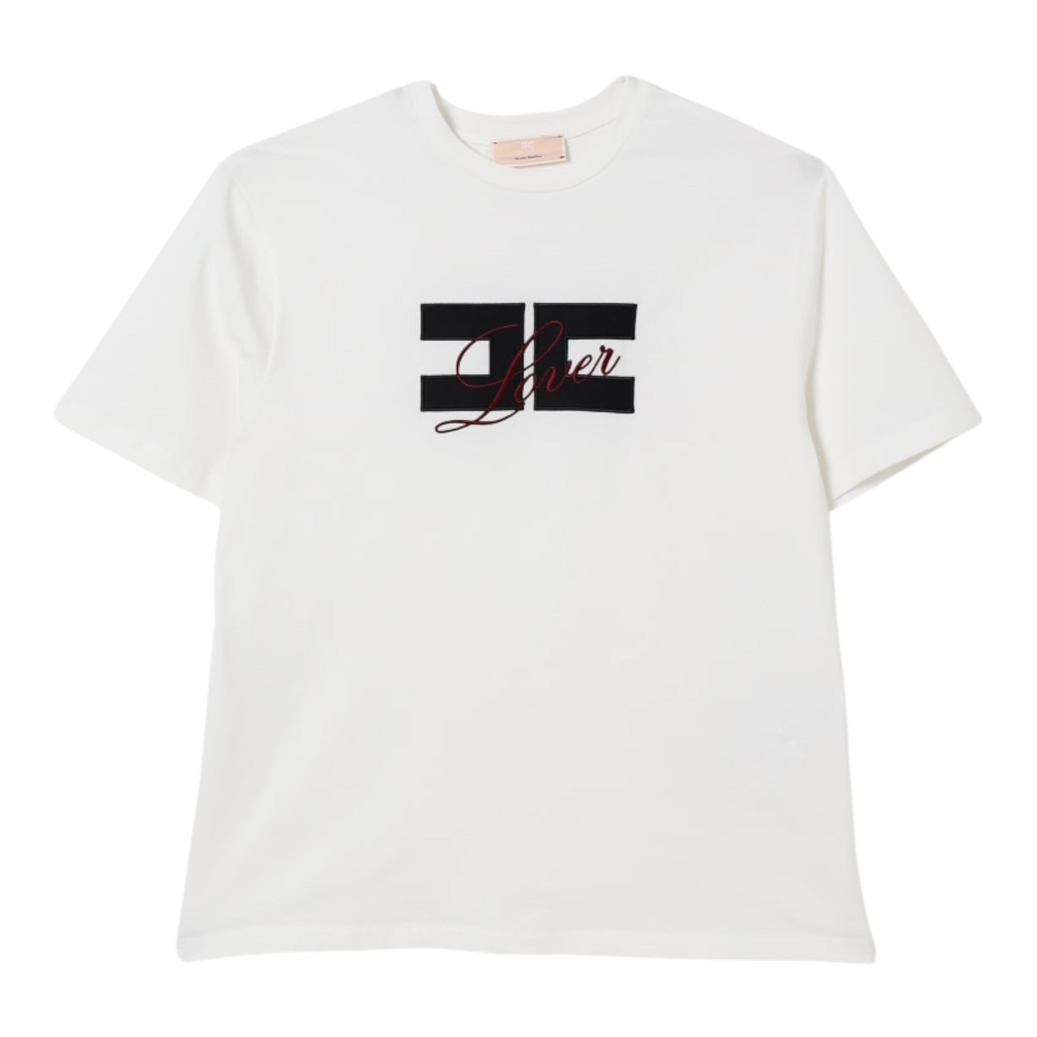 Elisabetta Franchi T-Shirt Girocollo tinta unita con Stampa Bianco per Bambina EFTS245 BIANCO ELISABETTA FRANCHI 