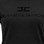 Elisabetta Franchi T-Shirt tinta unita con Logo Nero per Bambina EFTS250 NERO ELISABETTA FRANCHI 