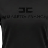Elisabetta Franchi T-Shirt tinta unita con Logo Nero per Bambina EFTS250 NERO ELISABETTA FRANCHI 