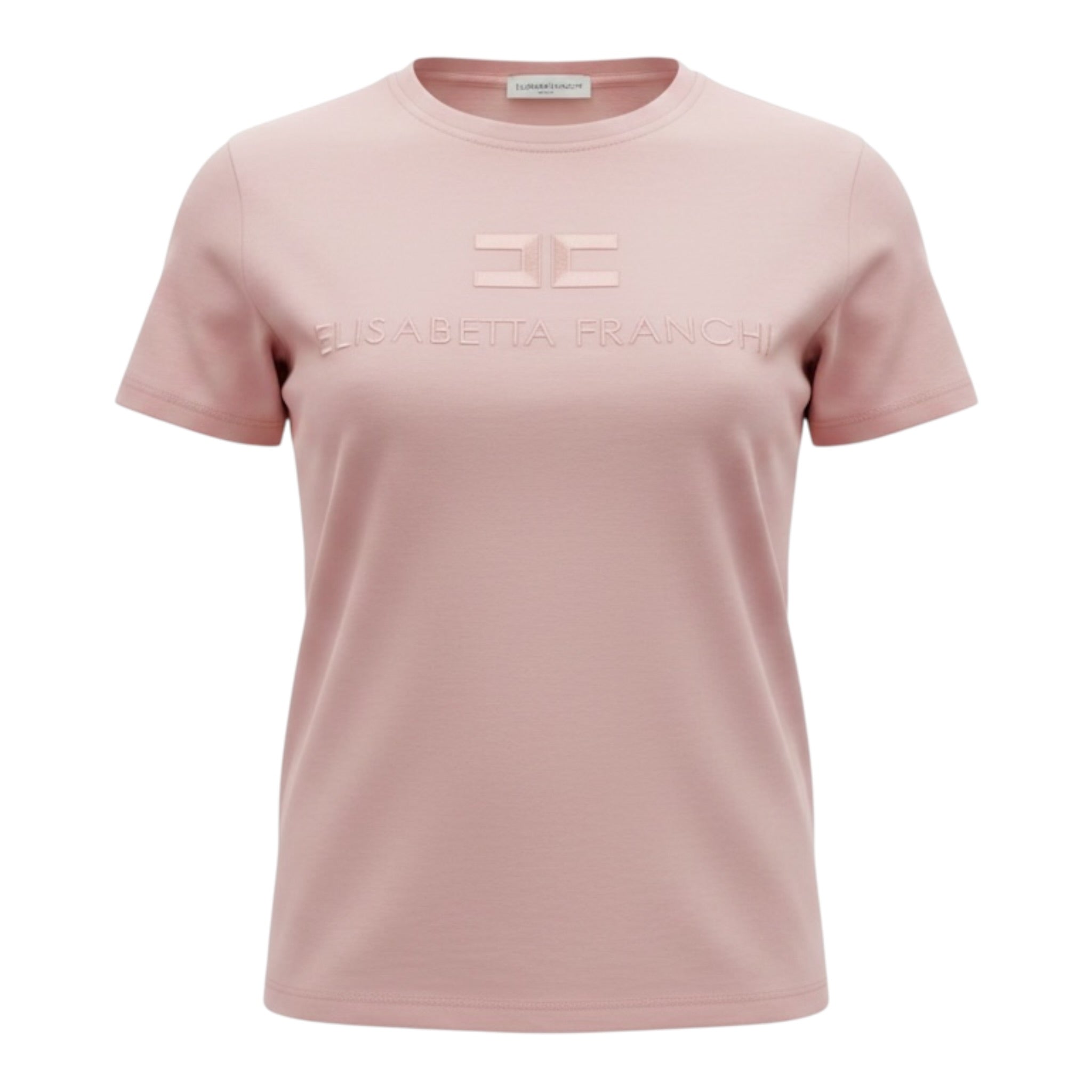 Elisabetta Franchi T-Shirt tinta unita con Logo Rosa per Bambina EFTS250 ROSA ELISABETTA FRANCHI 