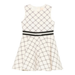 Elisabetta Franchi Abito Giromanica tinta unita con Logo Crema per Bambina EGAB194 CREMA ELISABETTA FRANCHI 