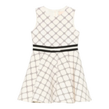 Elisabetta Franchi Abito Giromanica tinta unita con Logo Crema per Bambina EGAB194 CREMA ELISABETTA FRANCHI 