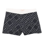 Elisabetta Franchi Short tinta unita con Stampa Nero per Bambina EGBE024JX NERO ELISABETTA FRANCHI 