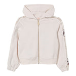 Elisabetta Franchi Felpa con Zip E Cappuccio Tjnta Unita Panna per Bambina EGFE057J PANNA ELISABETTA FRANCHI 