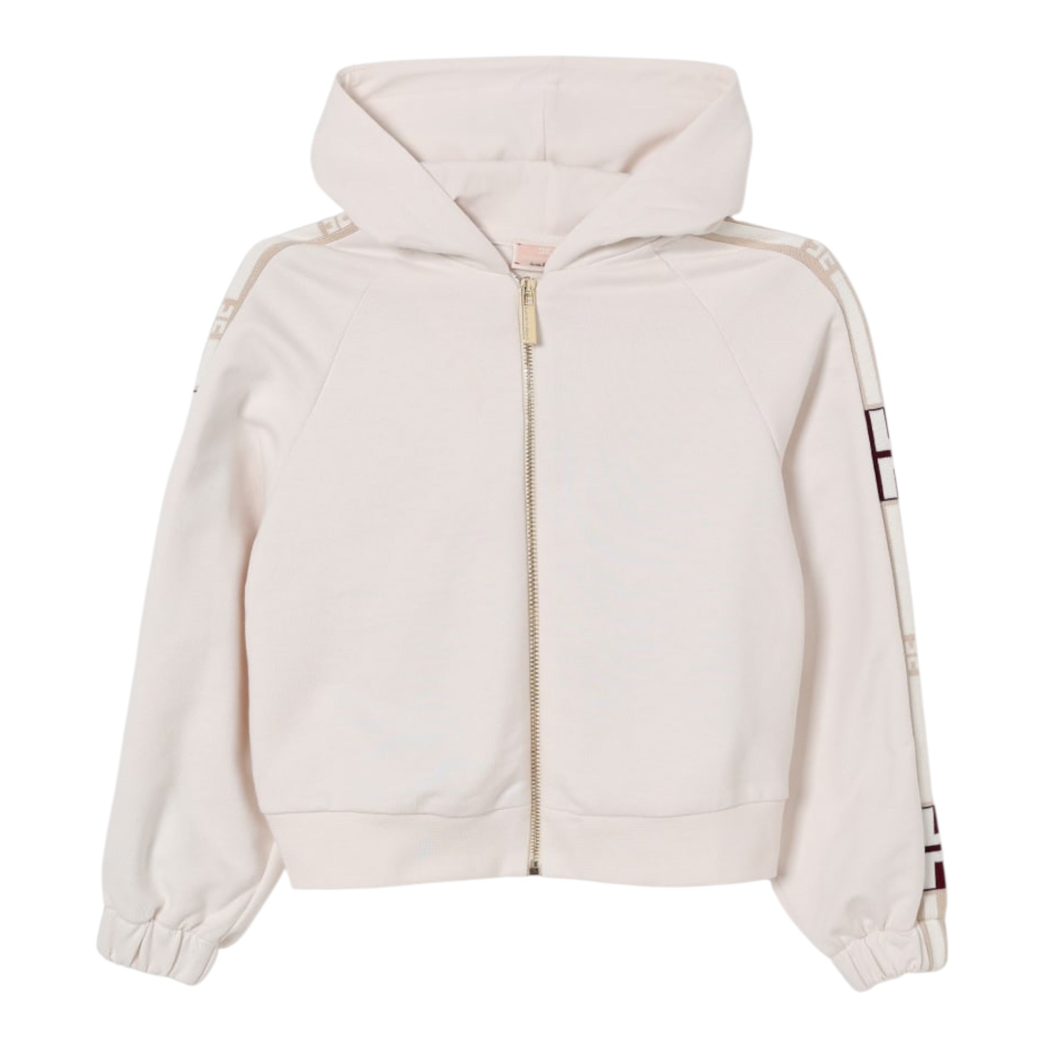 Elisabetta Franchi Felpa con Zip E Cappuccio Tjnta Unita Panna per Neonata EGFE057 PANNA ELISABETTA FRANCHI 