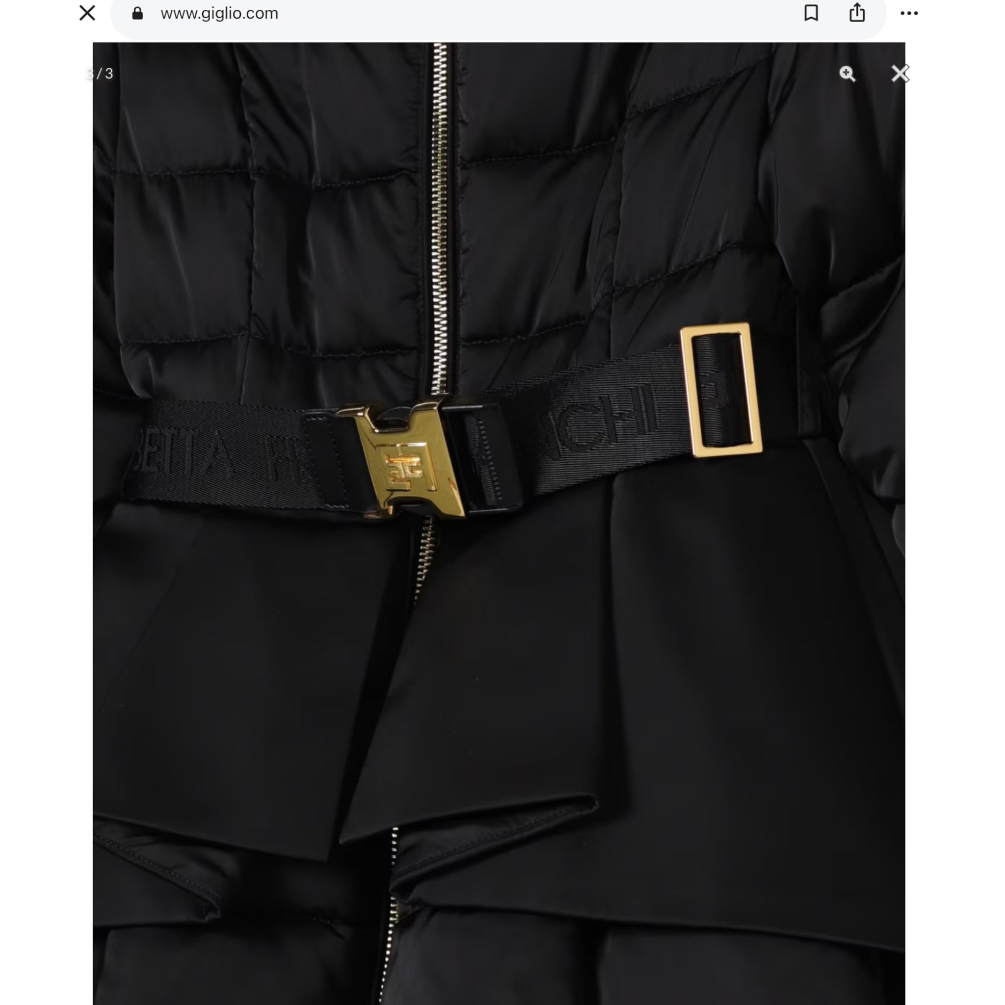 Elisabetta Franchi Giubbino tinta unita Nero per Neonata EGGB036X NERO ELISABETTA FRANCHI 