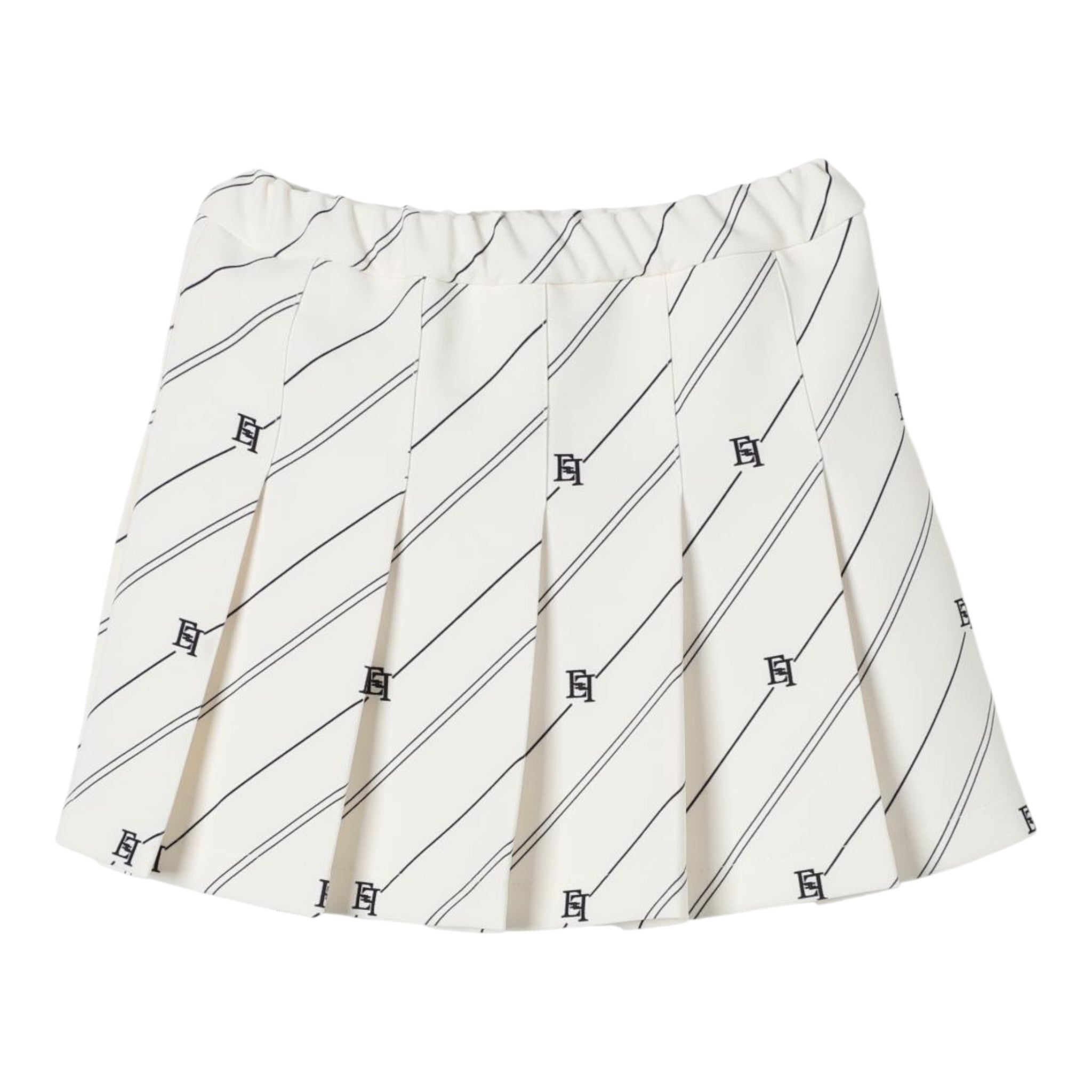 Elisabetta Franchi Gonna tinta unita con Elastico In Vita Crema per Bambina EGGO043J CREMA ELISABETTA FRANCHI 