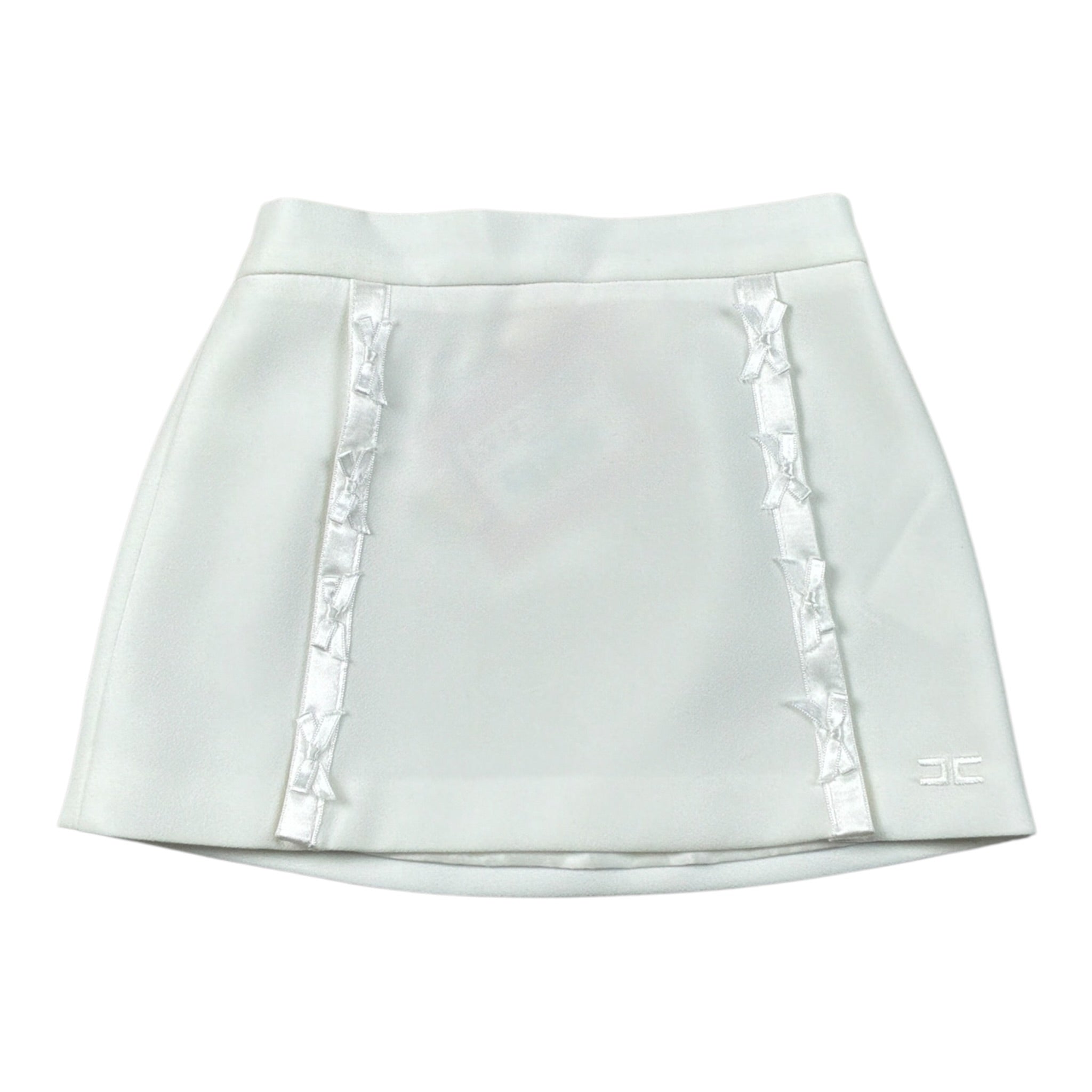 Elisabetta Franchi Gonna tinta unita con Fiocchi Bianco per Neonata EGGO048 BIANCO ELISABETTA FRANCHI 