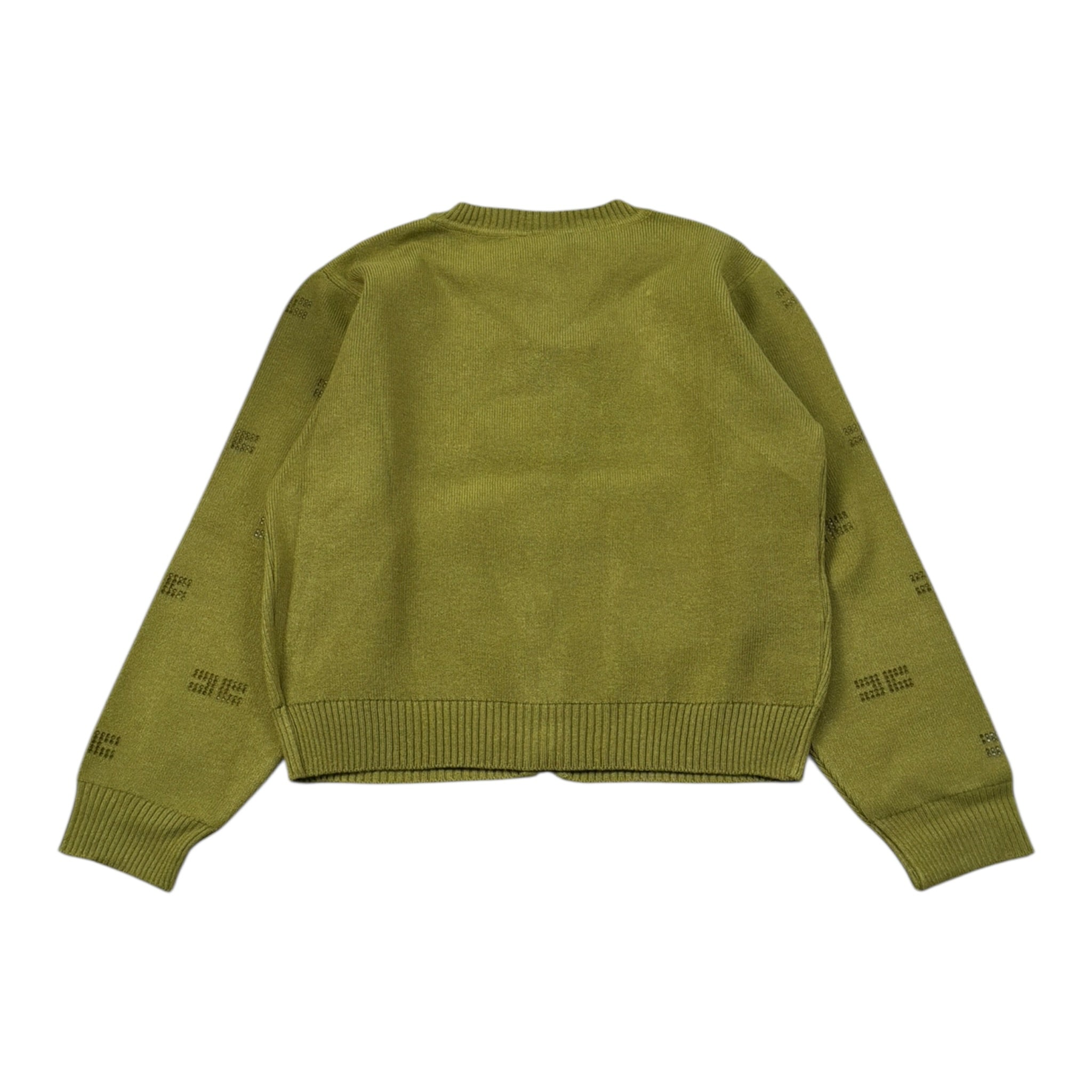 Elisabetta Franchi Cardigan tinta unita con Brillantini Verde per Neonata EGMA041XN VERDE ELISABETTA FRANCHI 