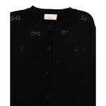 Elisabetta Franchi Cardigan tinta unita con Brillantini Nero per Neonata EGMA041XX NERO ELISABETTA FRANCHI 