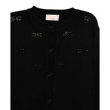 Elisabetta Franchi Cardigan tinta unita con Brillantini Nero per Neonata EGMA041XX NERO ELISABETTA FRANCHI 