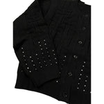 Elisabetta Franchi Cardigan tinta unita con Brillantini Nero per Neonata EGMA042N NERO ELISABETTA FRANCHI 