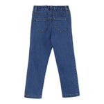 Elisabetta Franchi Jeans tinta unita con Elastico In Vita Azzurro per Bambina EGPA084J AZZURRO ELISABETTA FRANCHI 