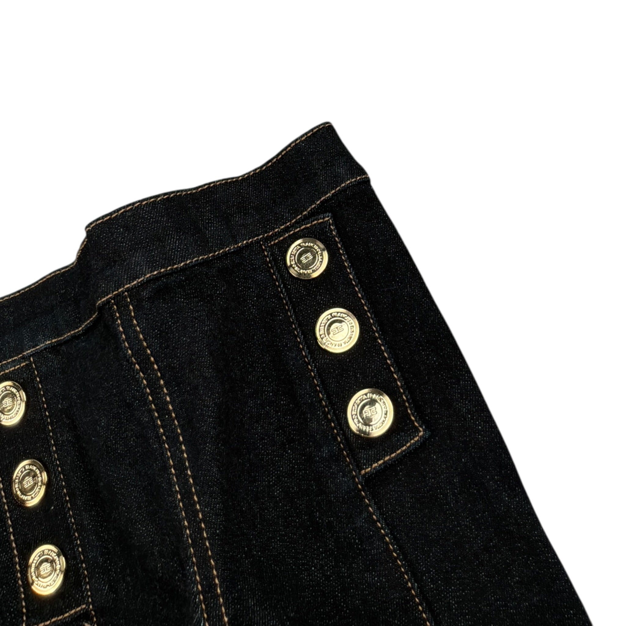 Elisabetta Franchi Jeans tinta unita Modello A Zampa Blu per Neonata EGPA089 BLU ELISABETTA FRANCHI 