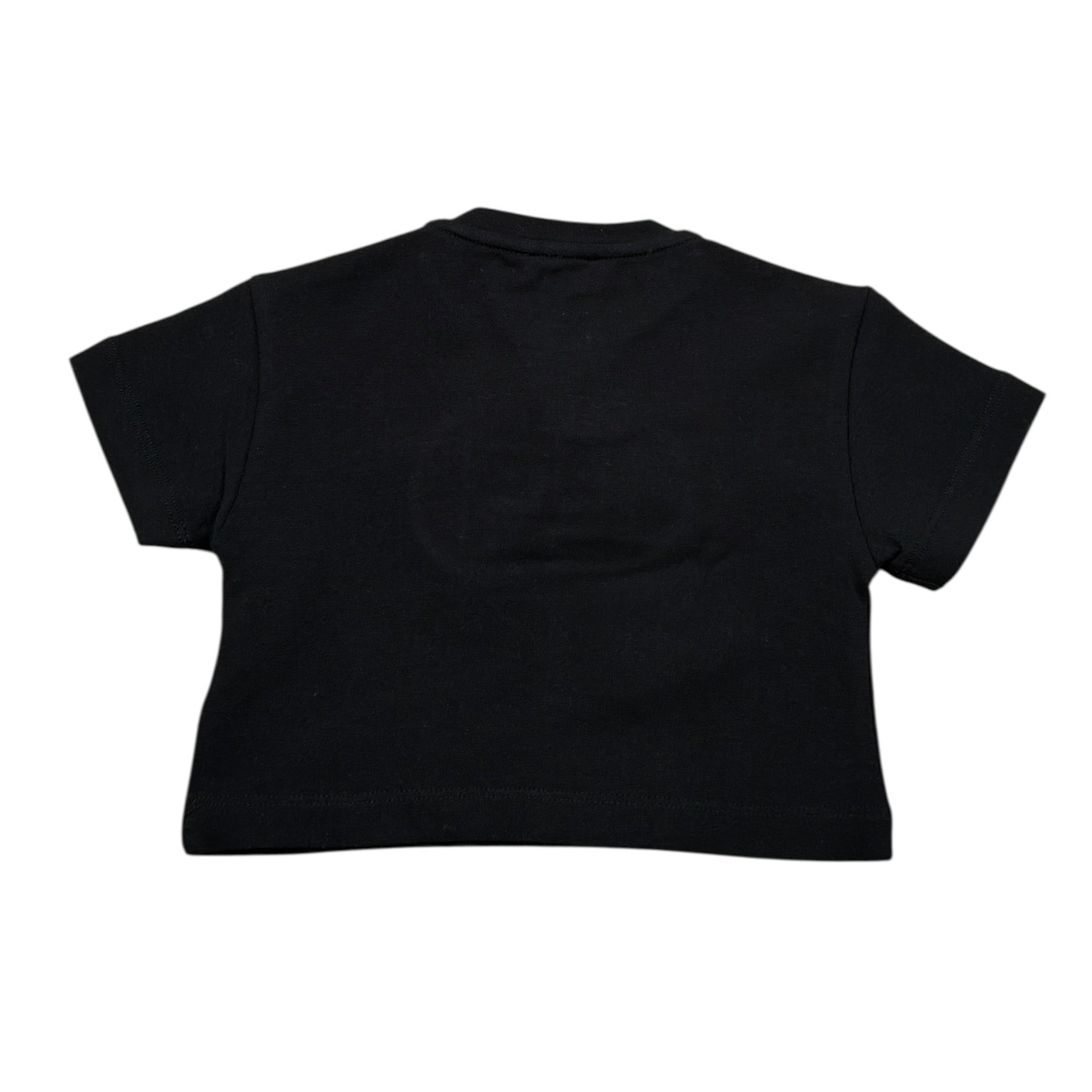 Elisabetta Franchi T-Shirt Girocollo tinta unita con Stampa Nero per Bambina EGTS093J NERO ELISABETTA FRANCHI 