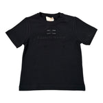 Elisabetta Franchi T-Shirt Girocollo tinta unita con Stampa Nero per Neonata EGTS098 NERO ELISABETTA FRANCHI 