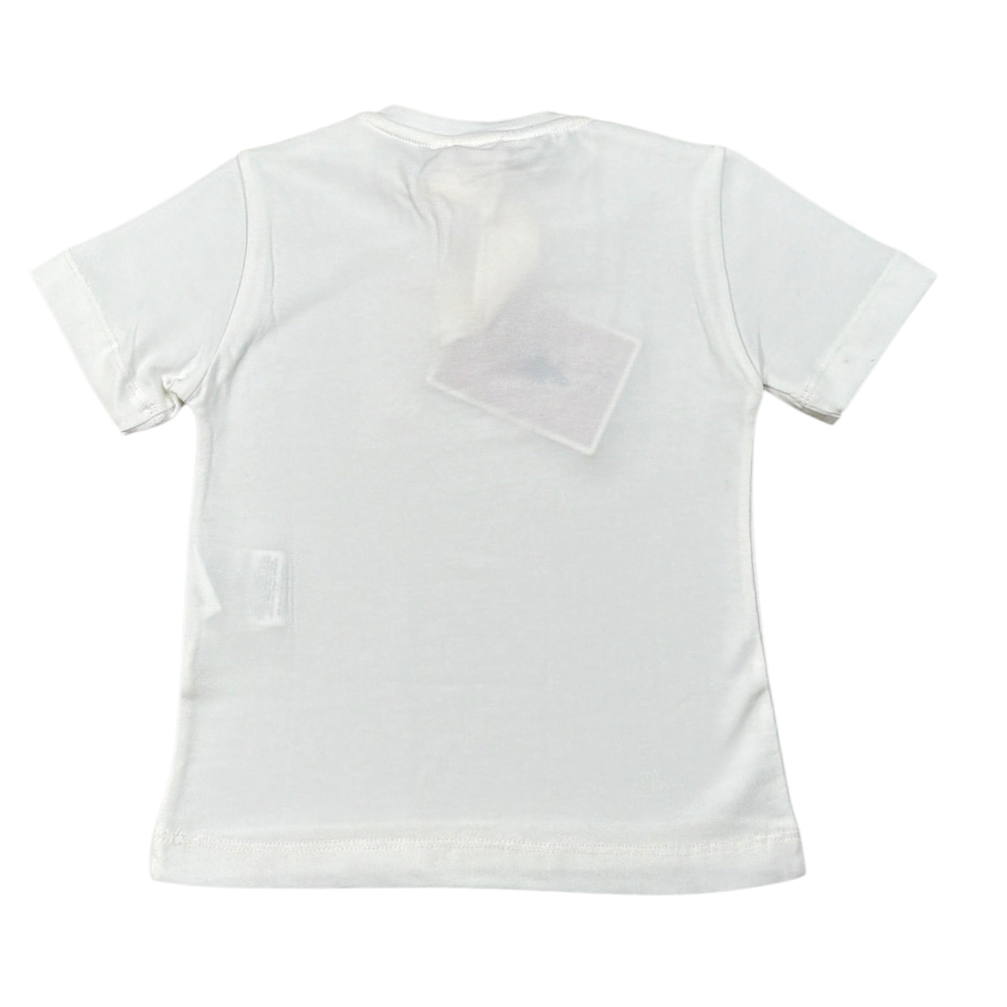 Elisabetta Franchi T-Shirt tinta unita Girocollo con Stampa Bianco per Neonata EGTS099 BIANCO ELISABETTA FRANCHI 
