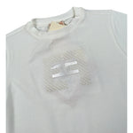 Elisabetta Franchi T-Shirt tinta unita Girocollo con Stampa Bianco per Neonata EGTS099 BIANCO ELISABETTA FRANCHI 