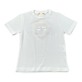 Elisabetta Franchi T-Shirt tinta unita Girocollo con Stampa Bianco per Neonata EGTS099 BIANCO ELISABETTA FRANCHI 