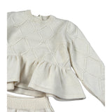 Elisabetta Franchi Completo 2 Pezzi Maglia-Pantalone tinta unita Panna per Neonata ENCD100 PANNA ELISABETTA FRANCHI 