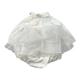 Elisabetta Franchi Body tinta unita con Tulle Bianco per Neonata ENPG052 BIANCO ELISABETTA FRANCHI 