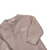 Elisabetta Franchi Tutina tinta unita con Logo Rosa per Neonata ENTU137 ROSA ELISABETTA FRANCHI 