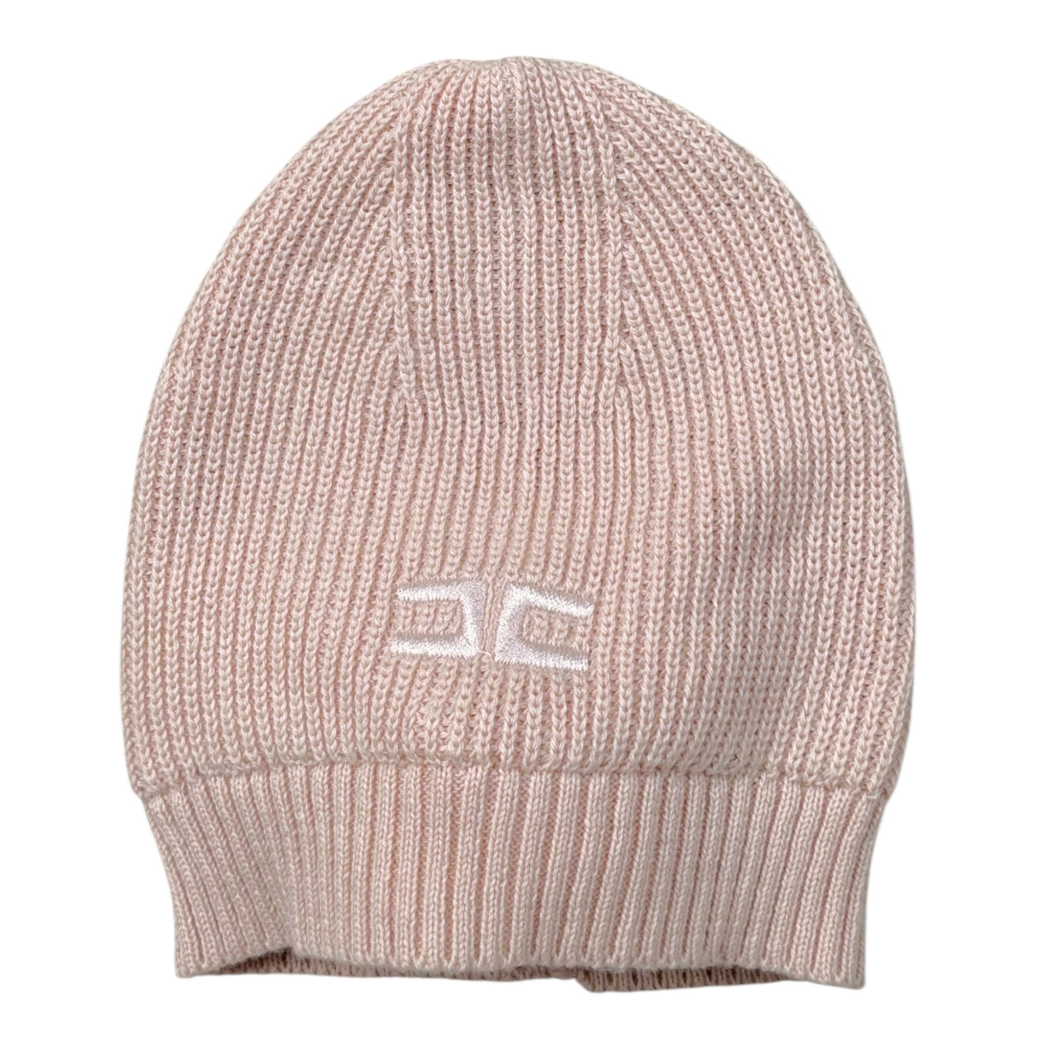 Elisabetta Franchi Cappello tinta unita con Logo Rosa per Neonata ENXP071 ROSA ELISABETTA FRANCHI 