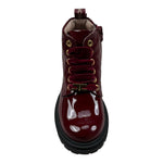 Elisabetta Franchi Stivale tinta unita Lucido con Lacci Bordeaux per Bambina F1A5E0381J BORDEAUX ELISABETTA FRANCHI 