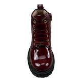 Elisabetta Franchi Stivale tinta unita Lucido con Lacci Bordeaux per Bambina F1A5E0381J BORDEAUX ELISABETTA FRANCHI 