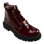 Elisabetta Franchi Stivale tinta unita Lucido con Lacci Bordeaux per Bambina F1A5E0381J BORDEAUX ELISABETTA FRANCHI 