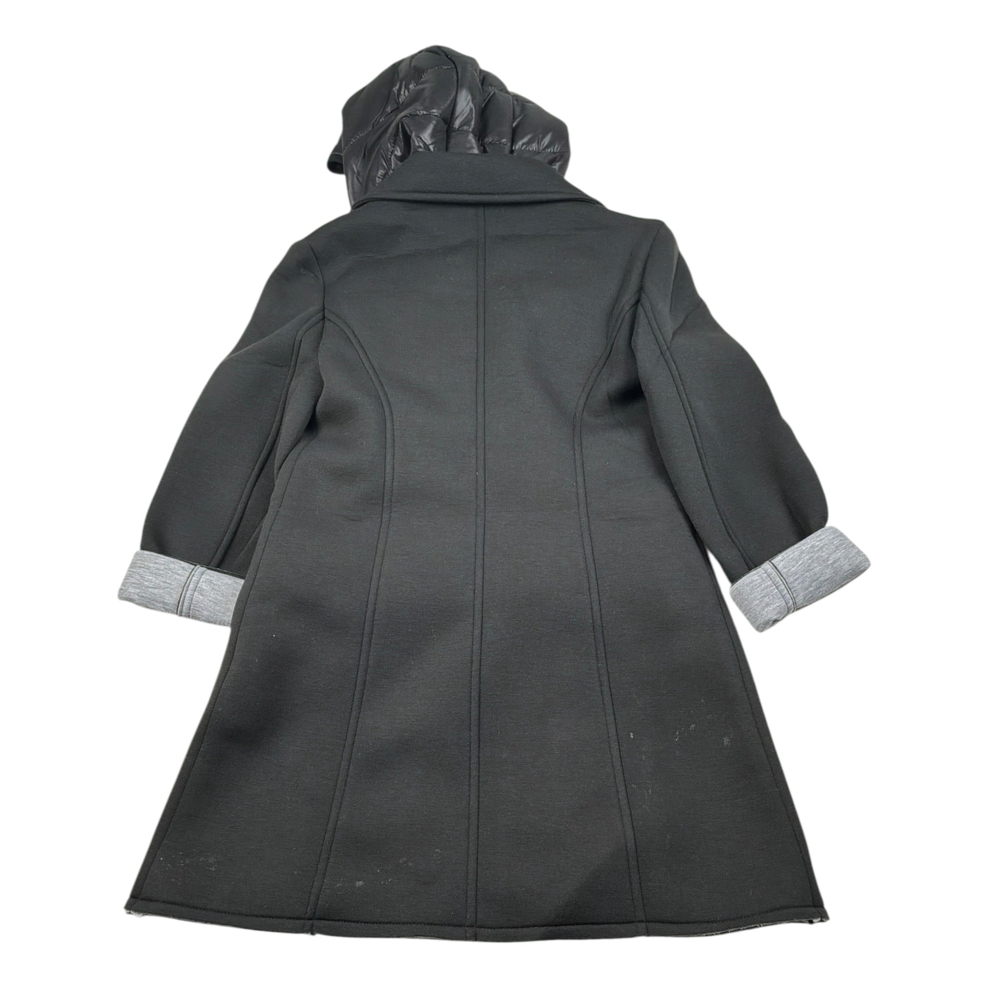 Elsy Cappotto tinta unita con Cappuccio Nero per Bambina 4102 NERO ELSY 
