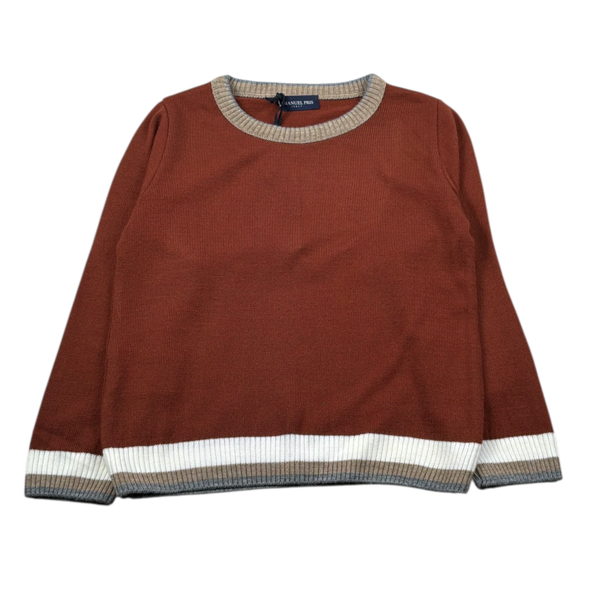 Emanuel Pris Maglia Girocollo tinta unita Terra per Neonato EMG7113B TERRA EMANUEL PRIS 
