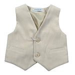 Emanuel Pris Gilet tinta unita In Camoscio Beige per Neonato EP215I BEIGE EMANUEL PRIS 