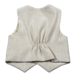 Emanuel Pris Gilet tinta unita In Camoscio Beige per Neonato EP215I BEIGE EMANUEL PRIS 