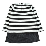 Emc Abito Bicolore con Fantasia A Righe Bianco/Nero per Bambina AA4812 BIANCO/NERO EMC 