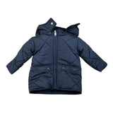 Emc Giubbino tinta unita con Zip E Cappuccio Blu per Neonato AV1208 BLU EMC 