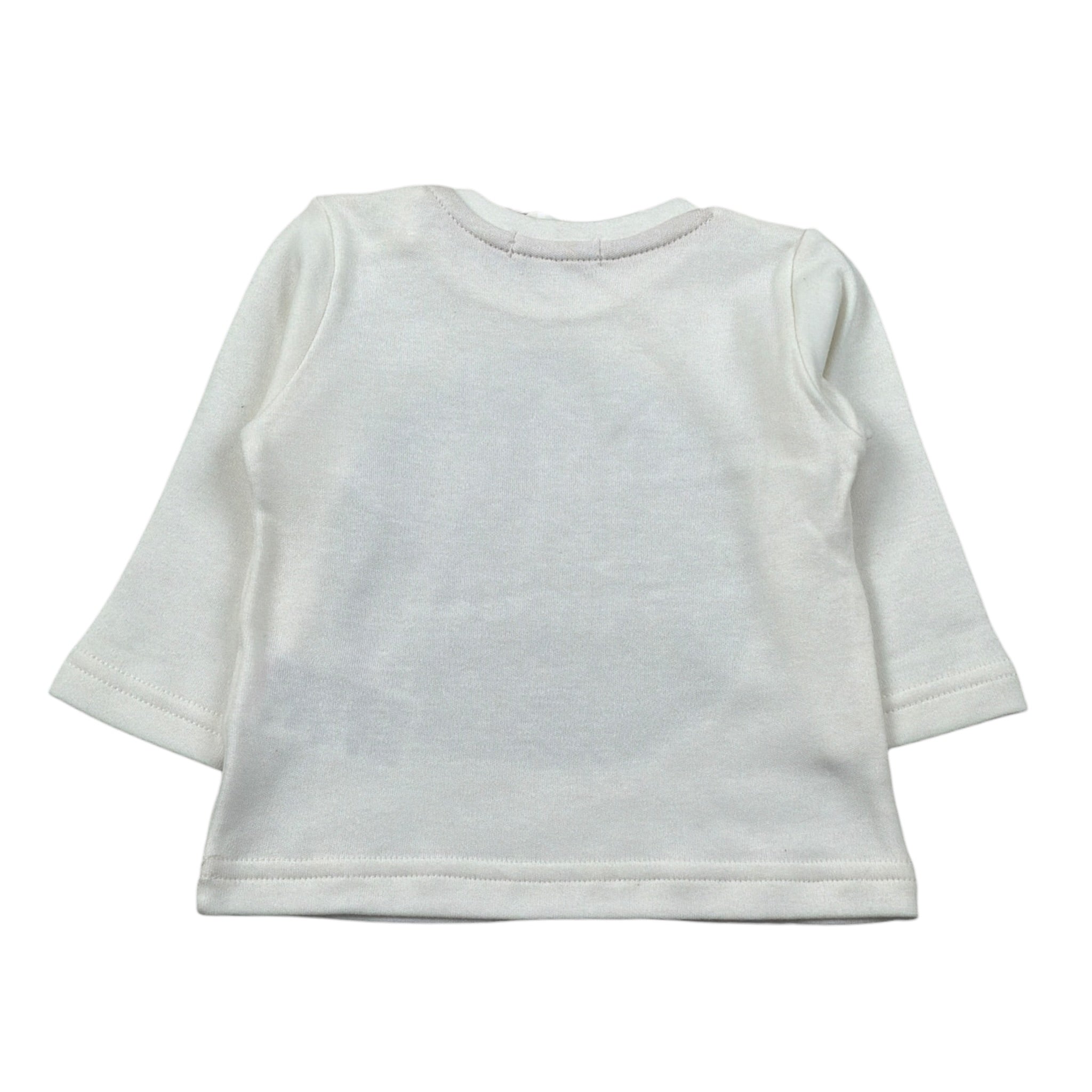 Emc Shirt Girocollo tinta unita con Stampa Panna per Neonato BX1544 PANNA EMC 