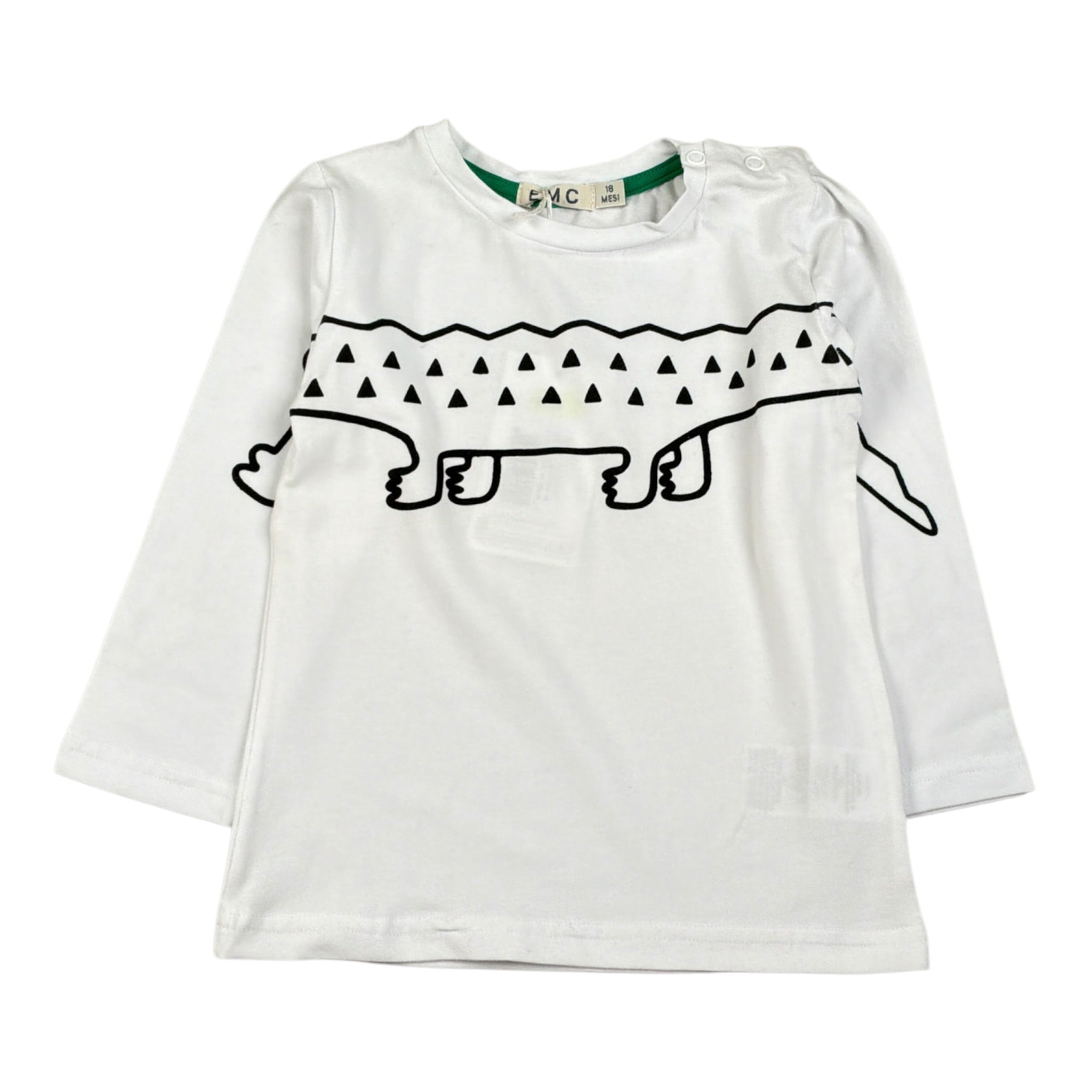 Emc Shirt Girocollo tinta unita con Stampa Bianco per Neonato BX2036 BIANCO EMC 