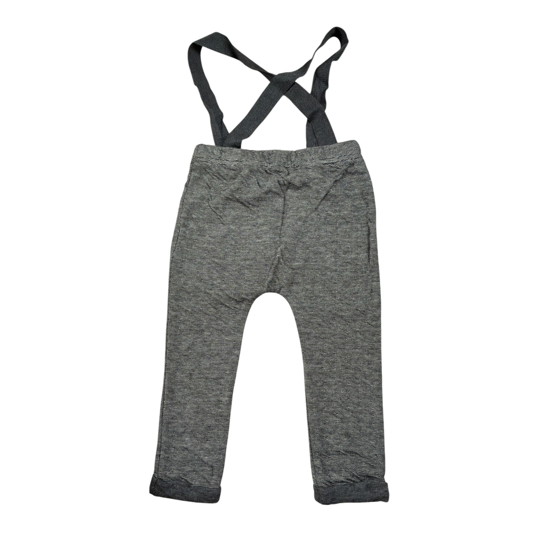 Emc Pantalone tinta unita con Bretelle Grigio per Neonato BZ6524 GRIGIO EMC 