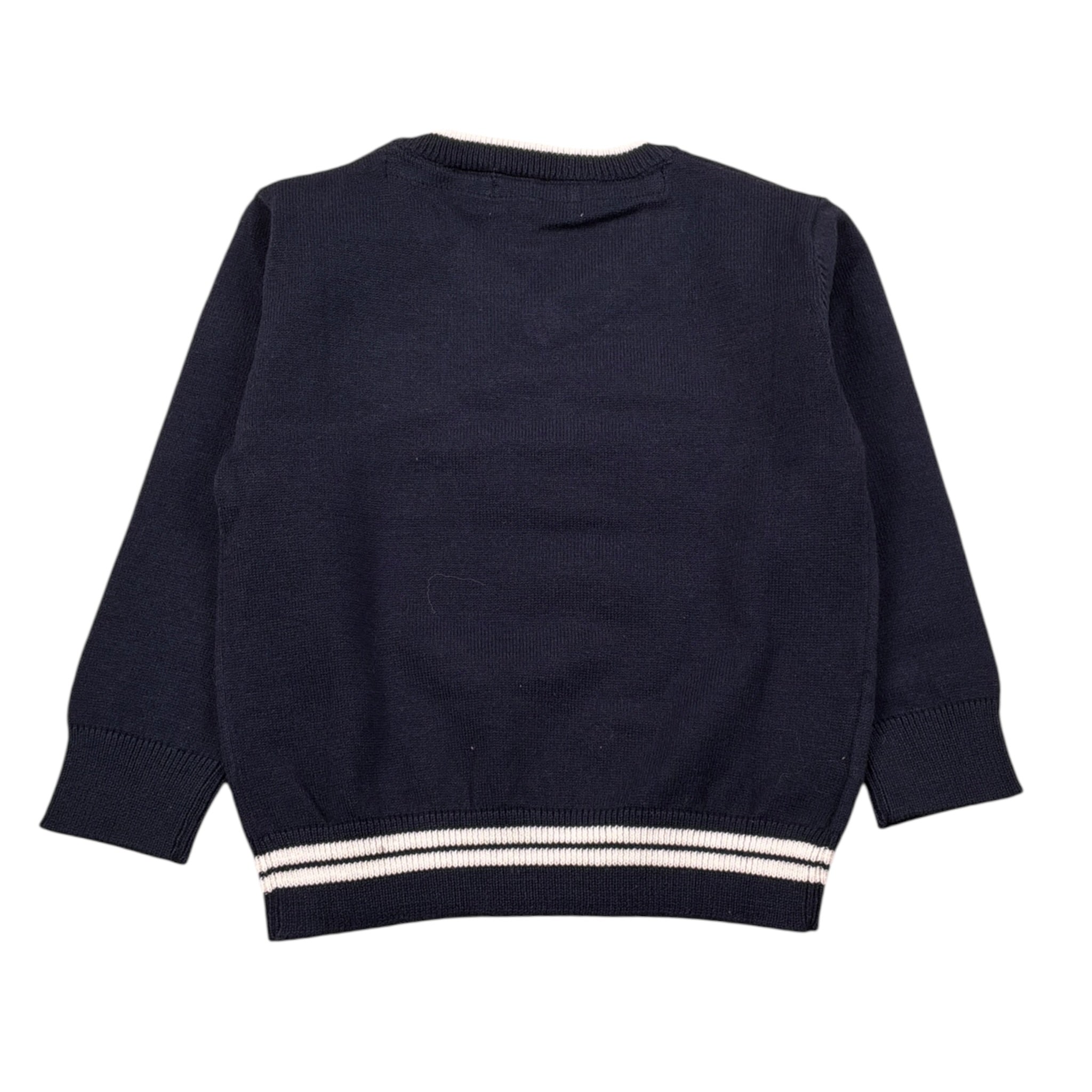 Emc Maglia Scollo A V tinta unita Blu per Neonato CE1054 BLU EMC 