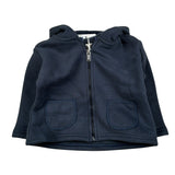 Emc Felpa tinta unita con Zip E Cappuccio Blu per Neonato CE1684 BLU EMC 
