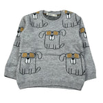 Emc Maglia Girocollo tinta unita con Ricami Grigio per Neonato CE1895 GRIGIO EMC 