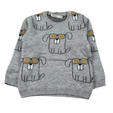 Emc Maglia Girocollo tinta unita con Ricami Grigio per Neonato CE1895 GRIGIO EMC 