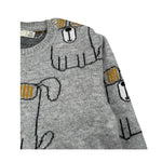 Emc Maglia Girocollo tinta unita con Ricami Grigio per Neonato CE1895 GRIGIO EMC 