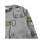 Emc Maglia Girocollo tinta unita con Ricami Grigio per Neonato CE1895 GRIGIO EMC 