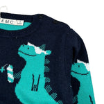 Emc Maglia Girocollo tinta unita con Ricami Blu per Neonato CE1899 BLU EMC 