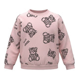 Emc Felpa tinta unita con Stampa Rosa per Bambina CE2240 ROSA EMC 
